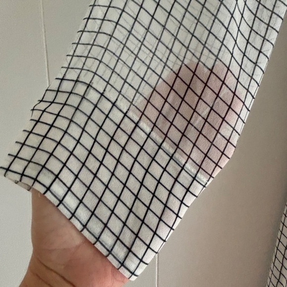 Club Monaco NWT Caluh Dress white base 100% silk 3/4 sleeve size 6 - Picture 7 of 15